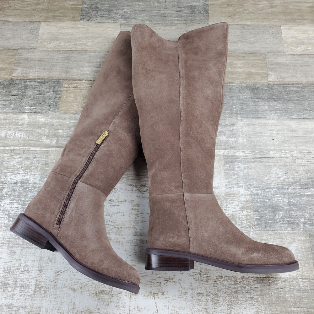 Vince Camuto Amiyah Womens Wide Calf Over The Knee Riding Boots Sz 8 M Taupe